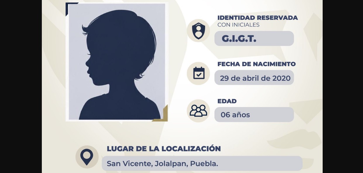 Niña localizada en Jolalpan