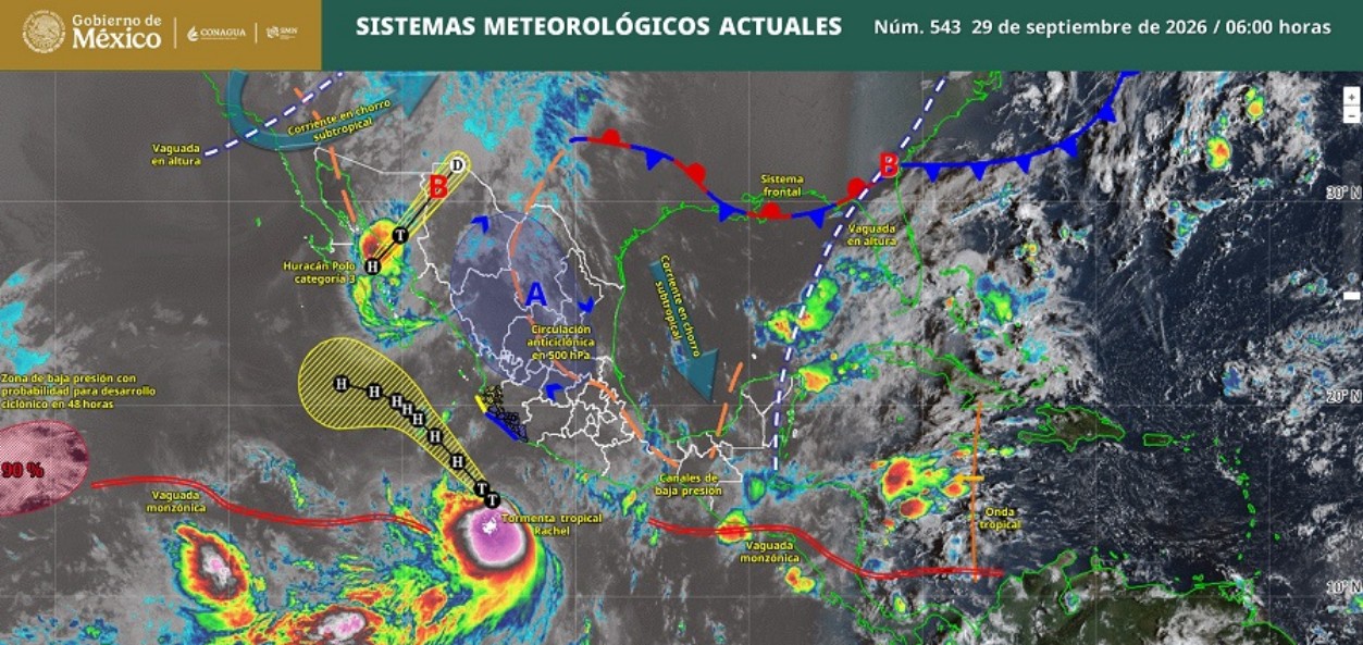 Huracán Polo y tormenta Rachel