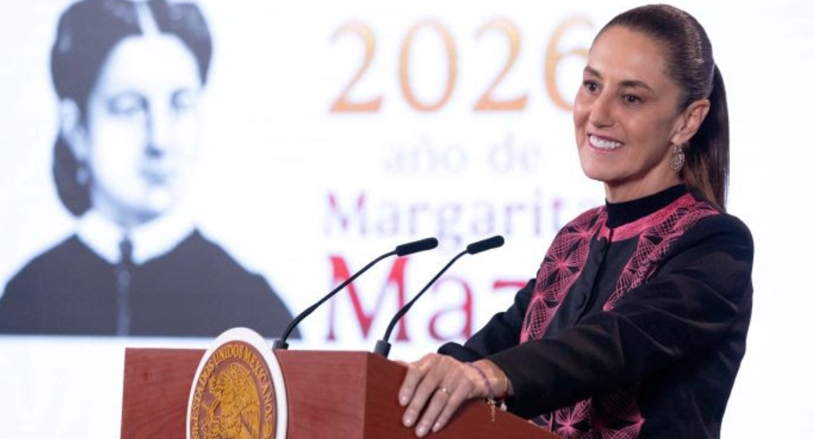 Claudia Sheinbaum durante una conferencia matutina