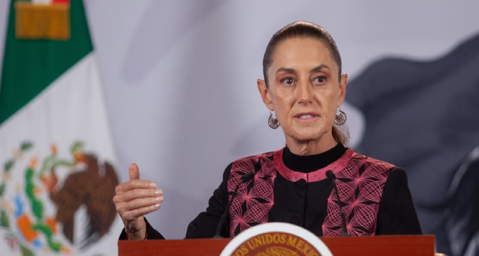 Claudia Sheinbaum durante una conferencia de prensa.