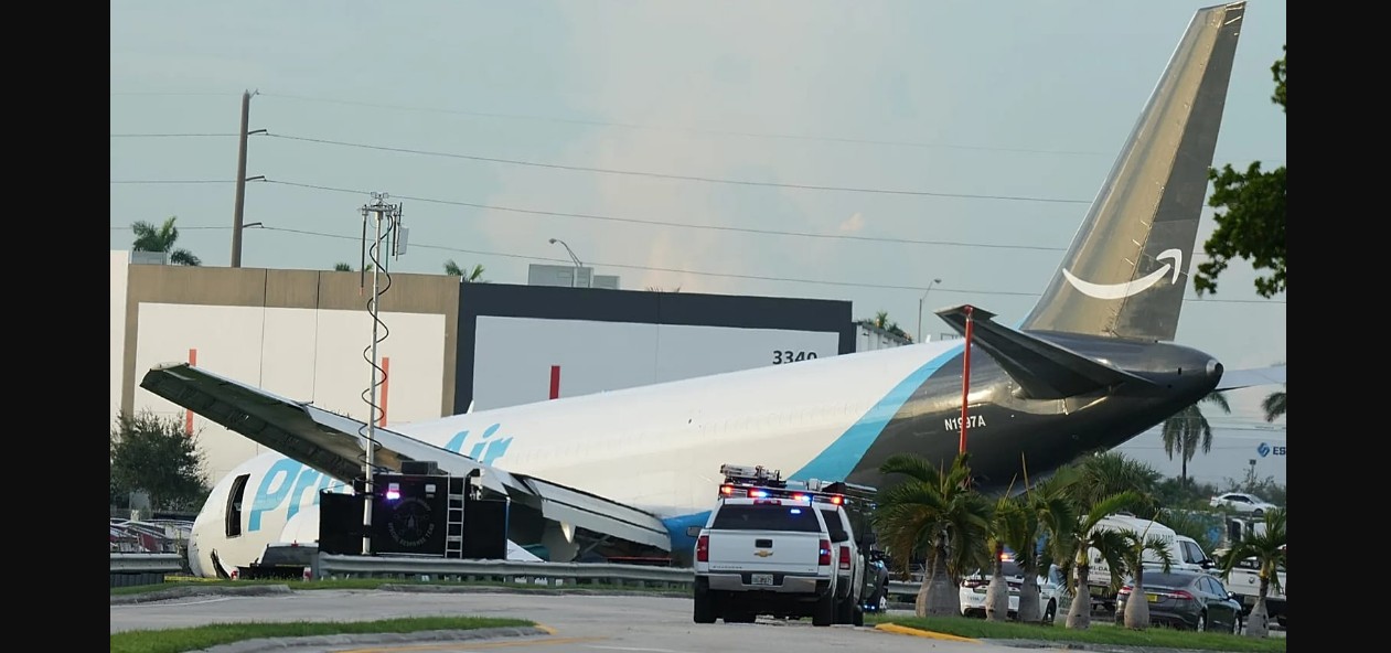 Avión de carga accidentado en Miami