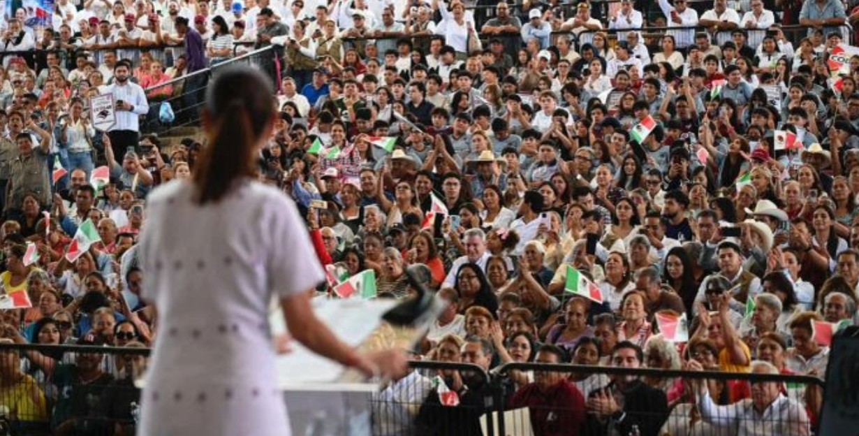 Claudia Sheinbaum durante su visita a Coahuila