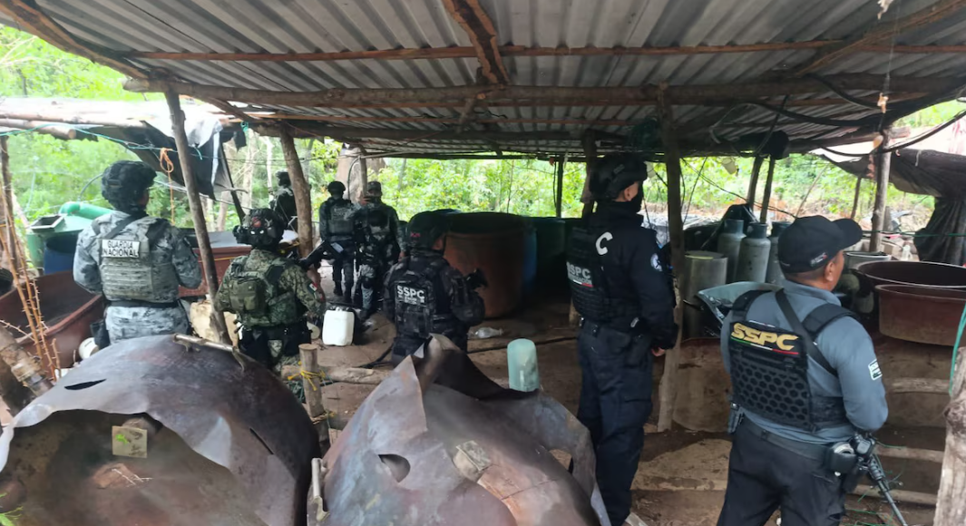 Operativo federal en laboratorios clandestinos de Guerrero.