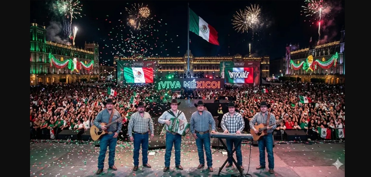 Intocable y artistas invitados al concierto del Zócalo.