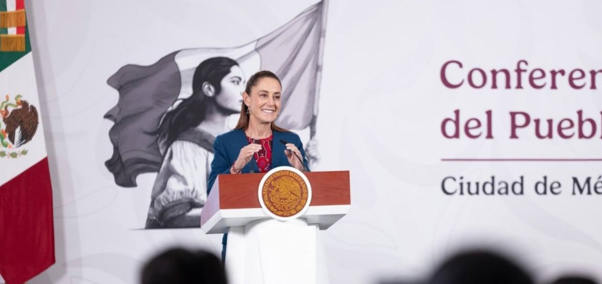 Claudia Sheinbaum durante conferencia sobre inversión en infraestructura.