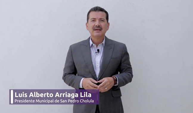Garantiza Arriaga Lila seguridad en San Pedro Cholula por cuarentena de Covid-19