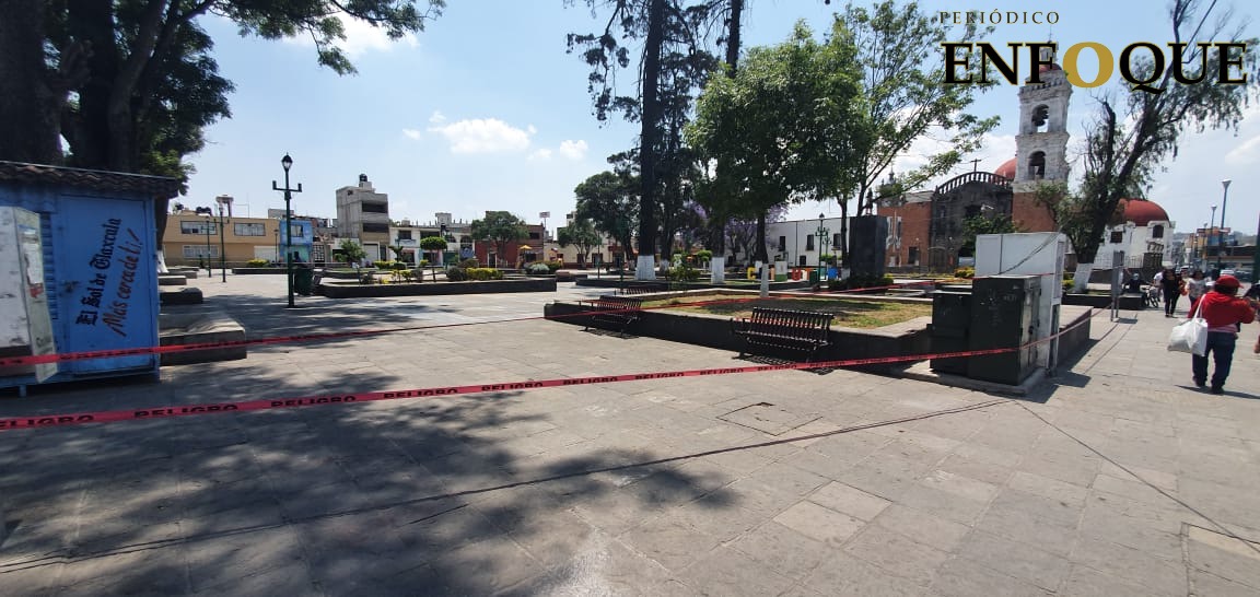 Cierran parques de Chiautempan ante contingencia de Covid 19