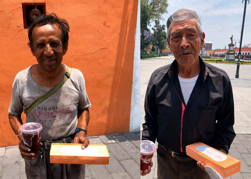 Comercios se solidarizan y regalan comida durante la pandemia a poblanos