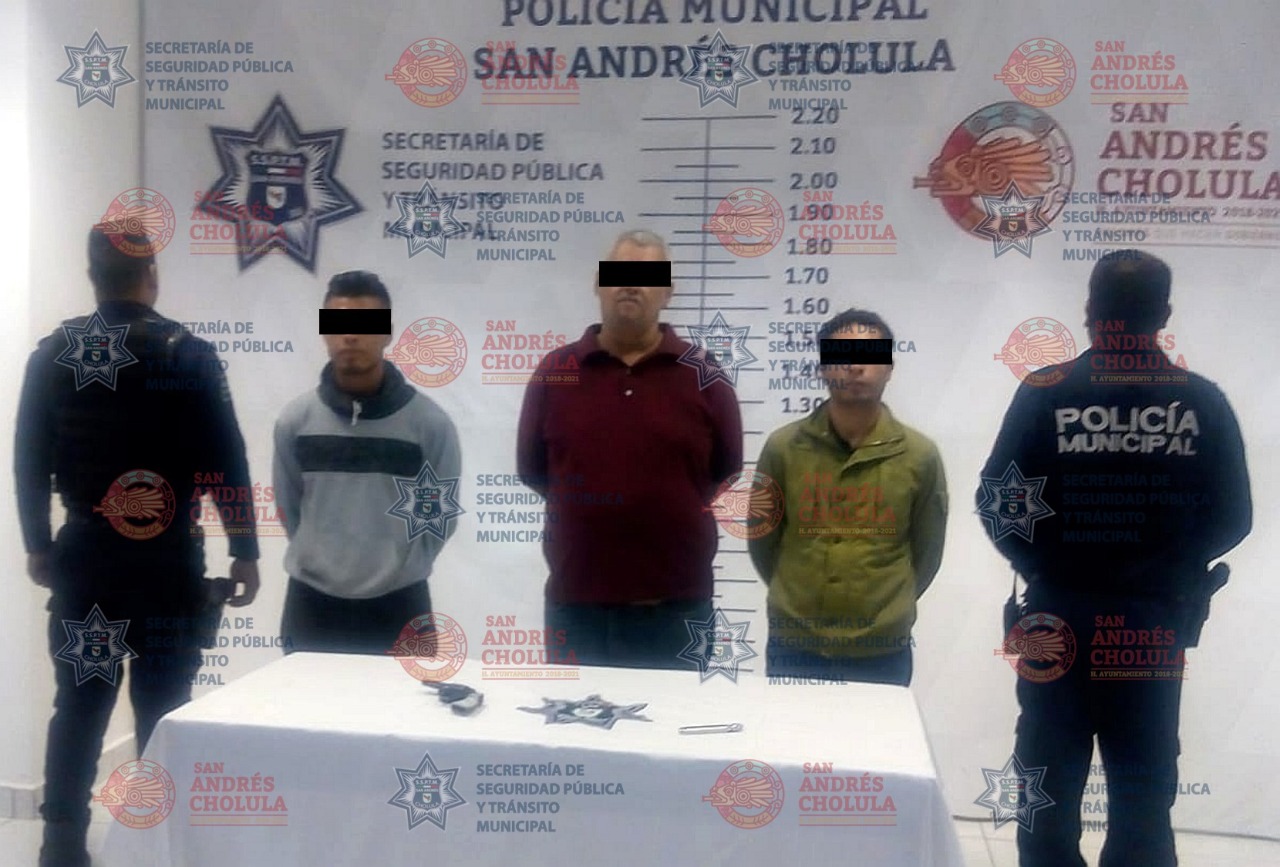 Elementos de la SSPTM detienen a tres masculinos por tentativa de robo