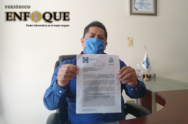 Llama dirigente del PAN a que cabildo de Cholula done el 50% de su salario por Covid-19