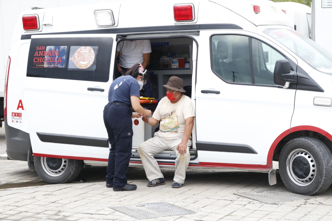 Protección civil de San Andrés Cholula atendió explosión de un contenedor en Tlaxcalancingo