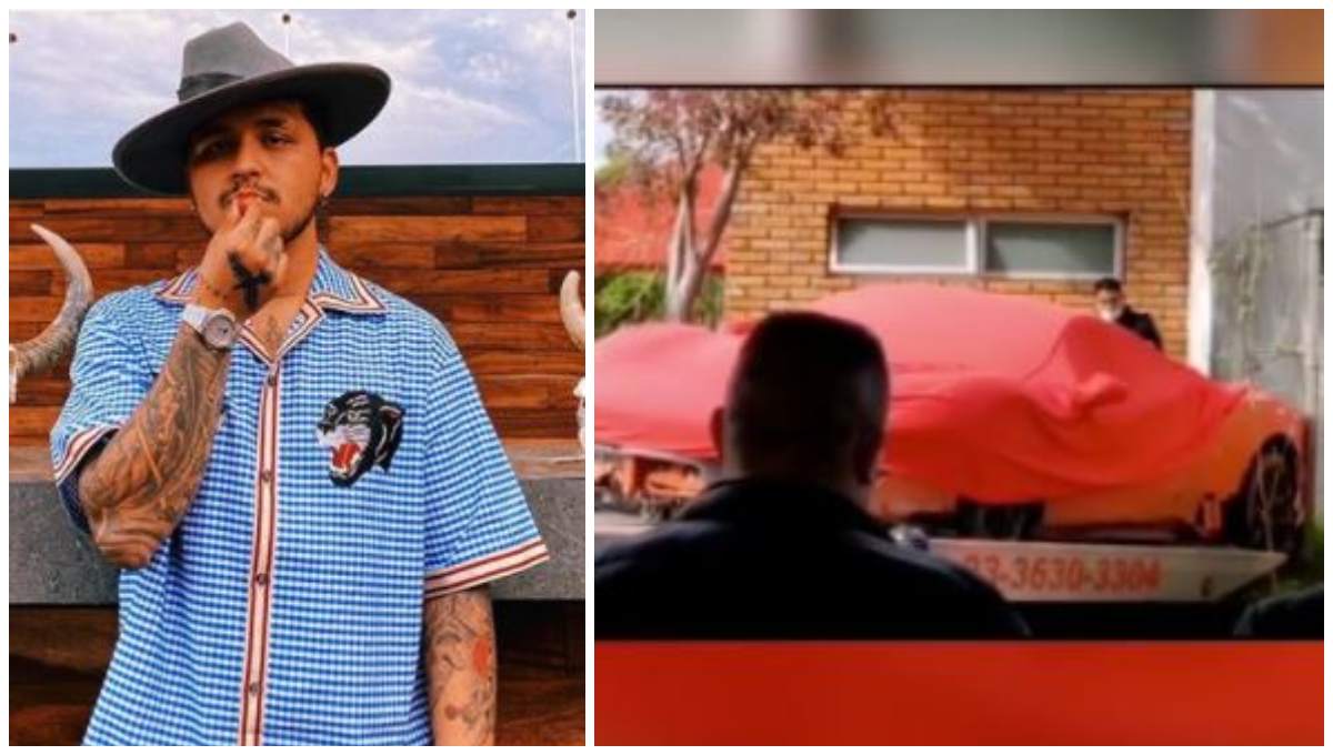 Christian Nodal aclara qué pasó luego del accidente con su Ferrari en Guadalajara