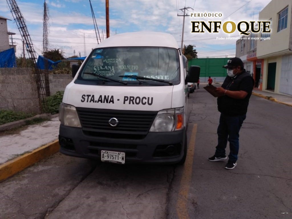 Se negará servicio de transporte si no se usa cubrebocas: Chiautempan