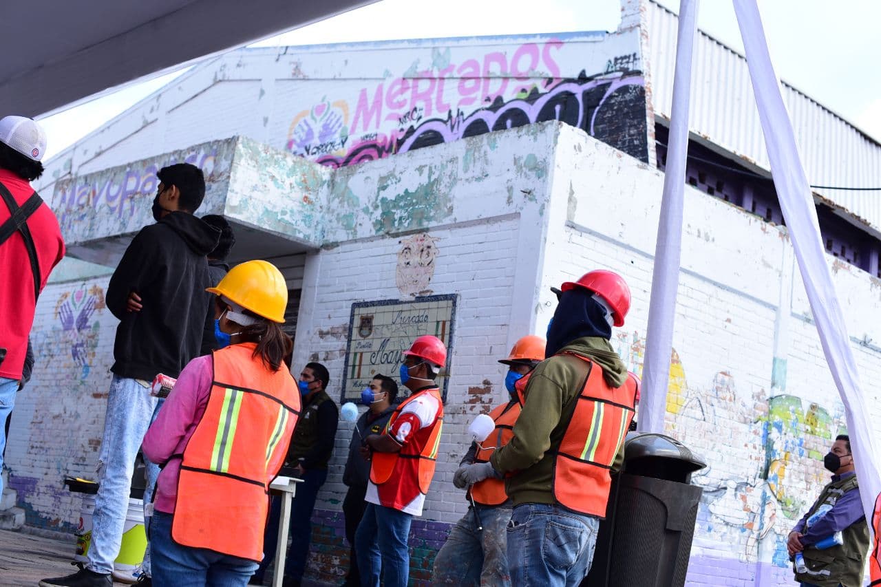 Ayuntamiento de Puebla inicia remodelación del centro de abasto en Mayorazgo