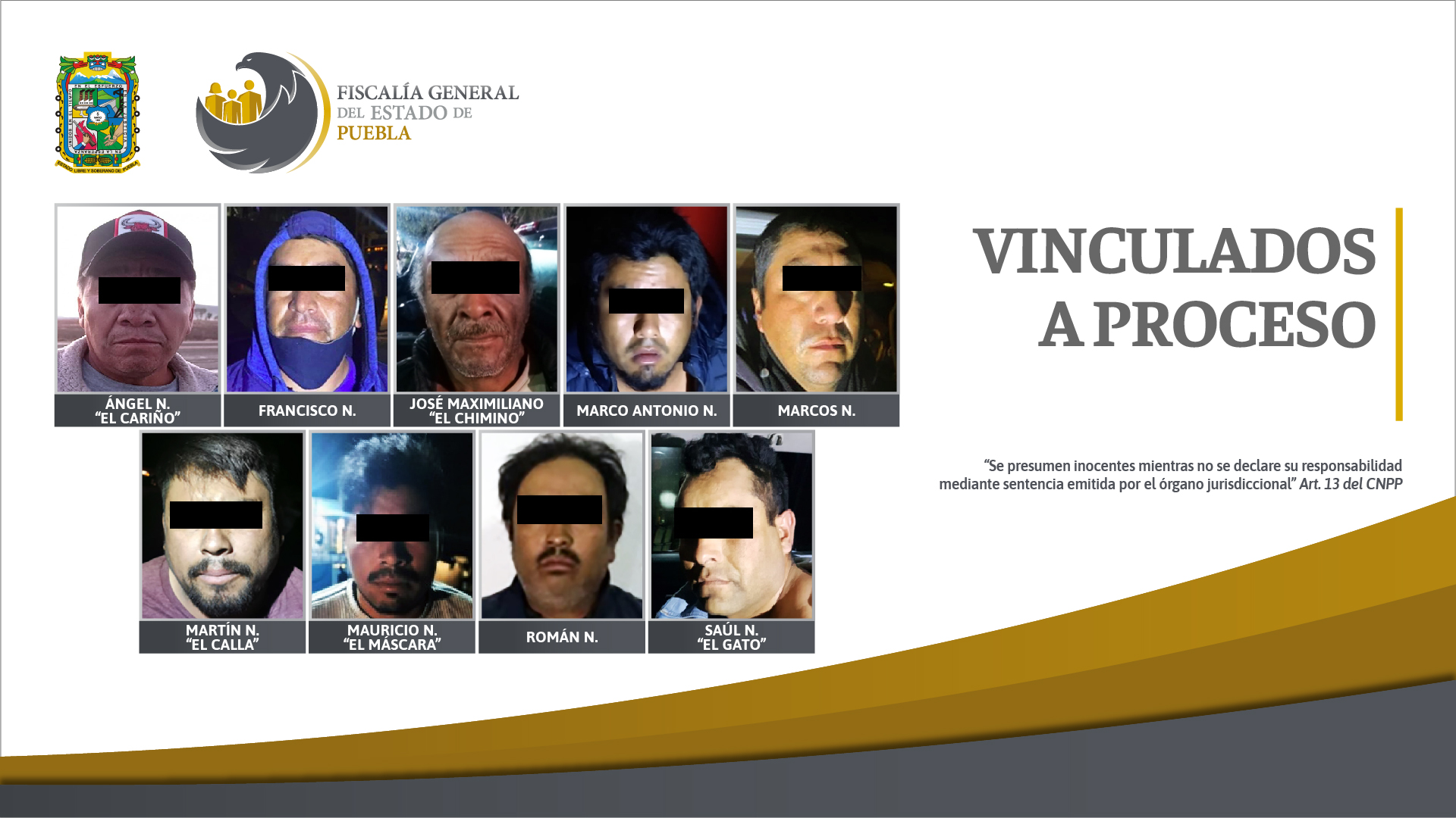 Nueve vinculados a proceso por feminicidio y homicidio