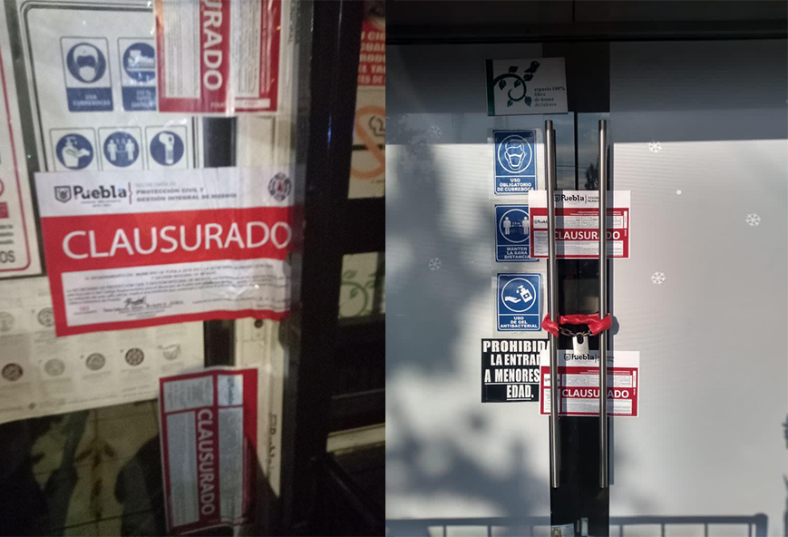 Clausuran cinco establecimientos por incumplir decreto estatal 