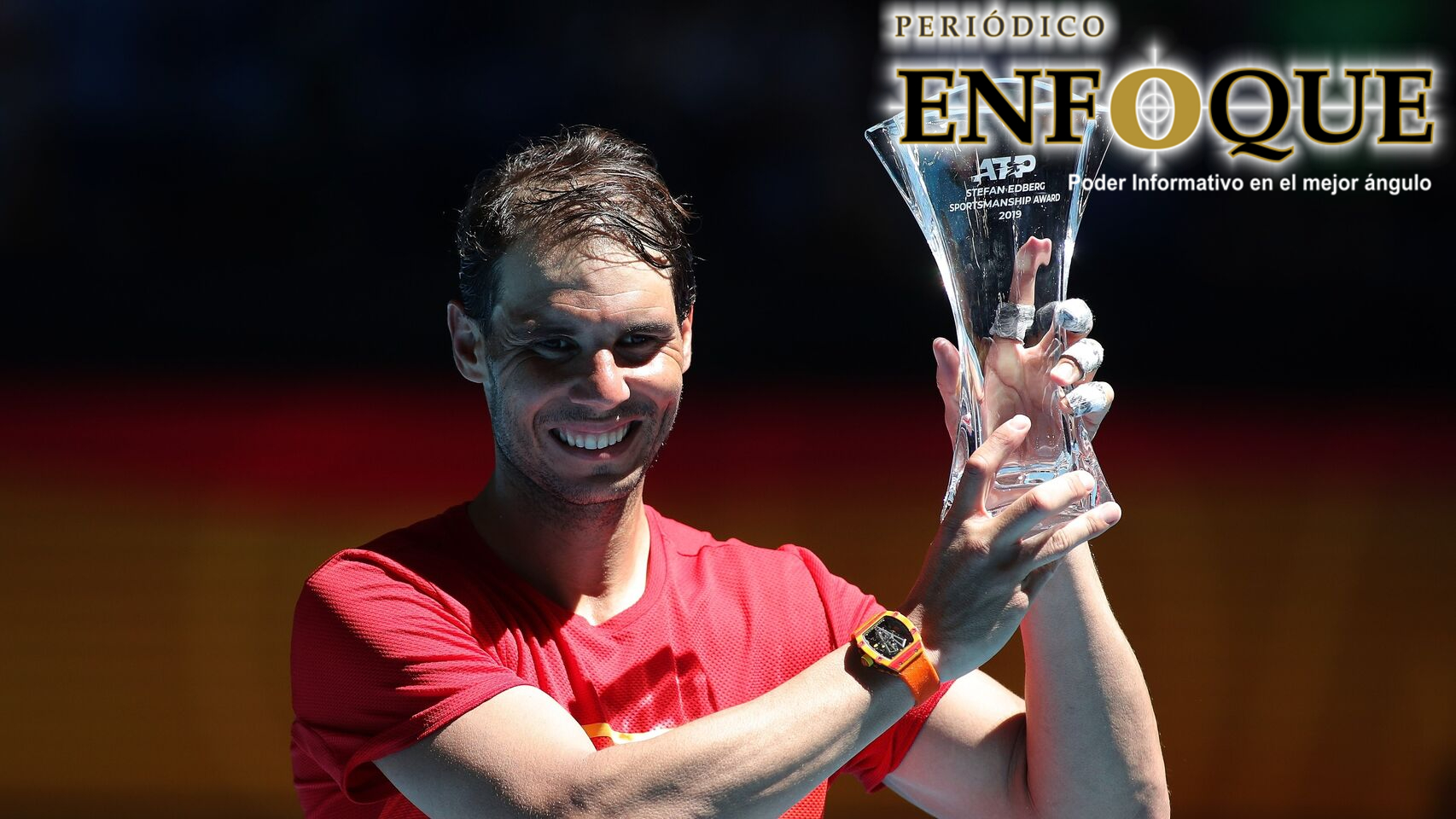 Rafael Nadal recibe el Premio a la Deportividad de este 2020.