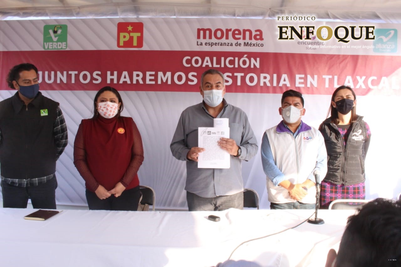 Con éxito, se registra la coalición "Juntos Haremos Historia en Tlaxcala"