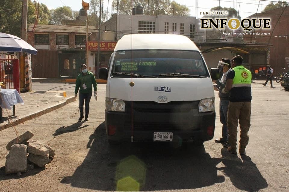 Por no acatar medidas sanitarias, sancionan a operadores de transporte público 