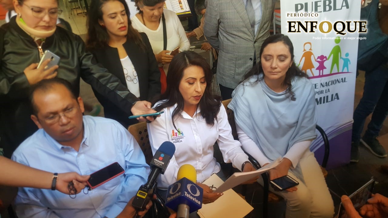 Frente Nacional por la Familia en Puebla rechaza matrimonios igualitarios (Video)