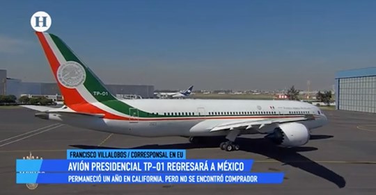 Avión presidencial no ha estado en venta, asegura administración del Aeropuerto de EU