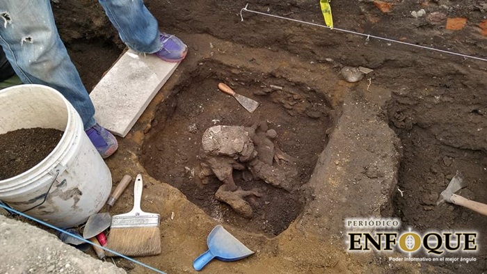 ueron localizados 18 entierros prehispánicos en San Andrés Cholula