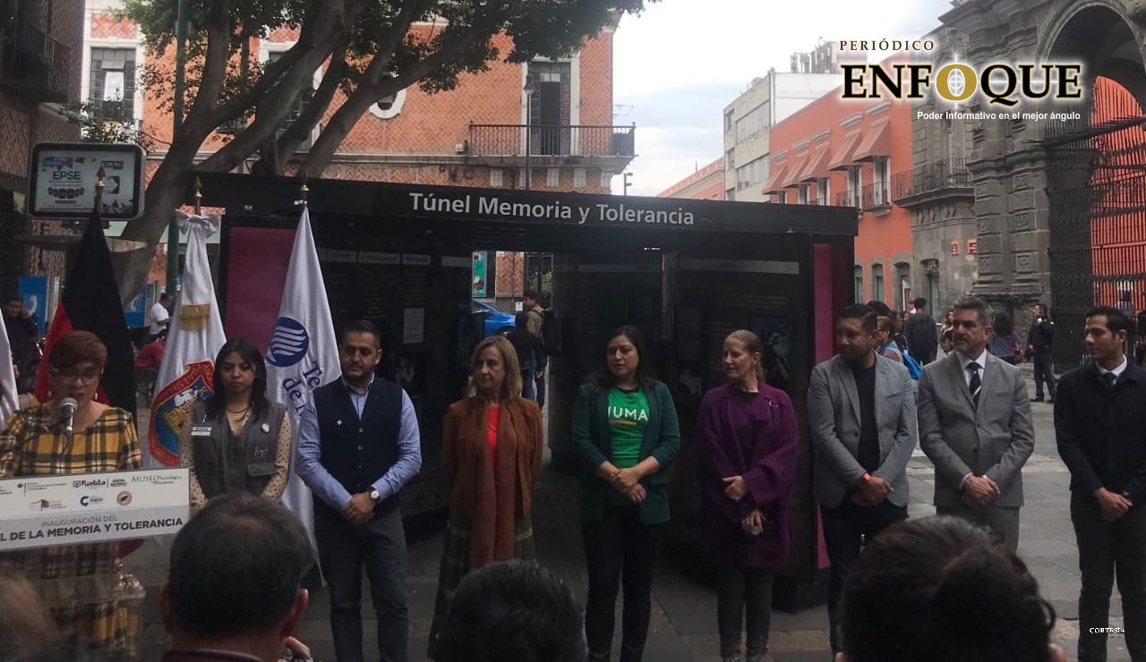 Inauguran el “Túnel de la Memoria y Tolerancia” en la capital poblana (Fotos)