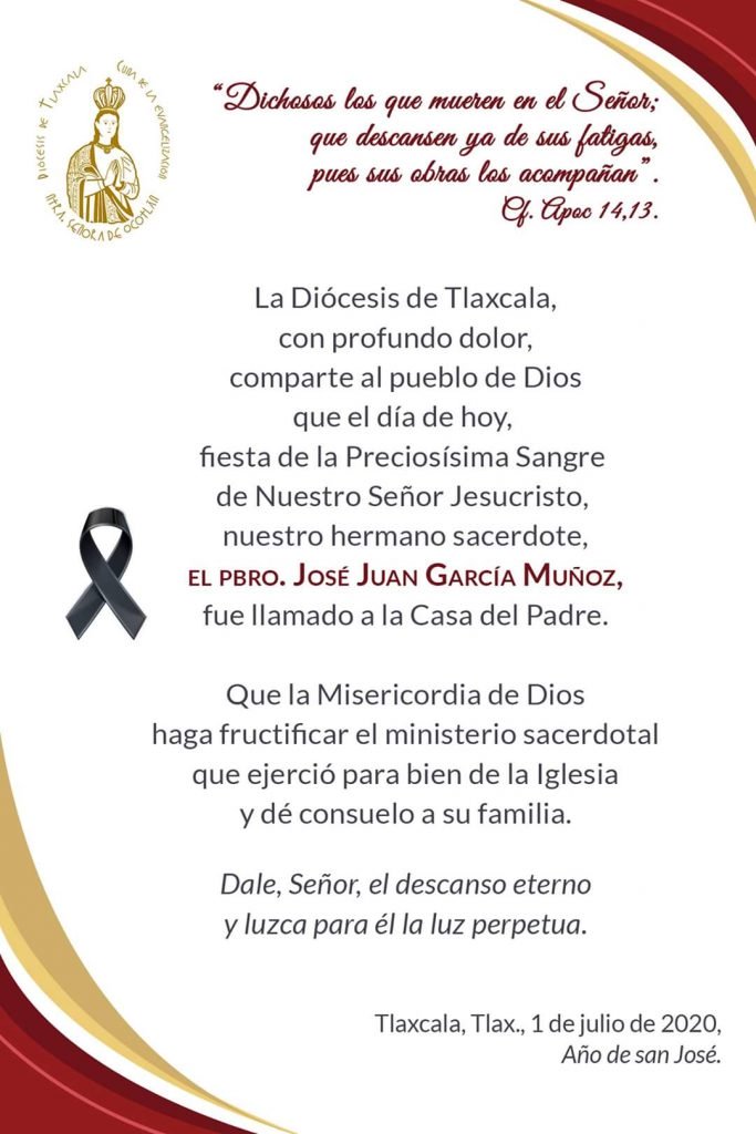 Fallece párroco de Acuitlapilco en San Pablo del Monte