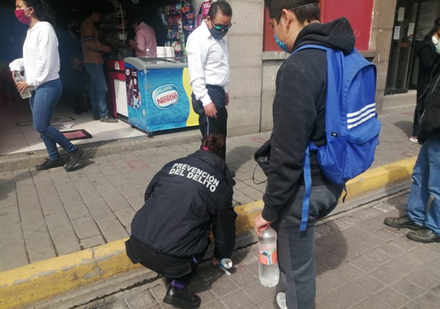 Llaman a ciudadanos a mantener sana distancia en San Pedro Cholula por Covid-19