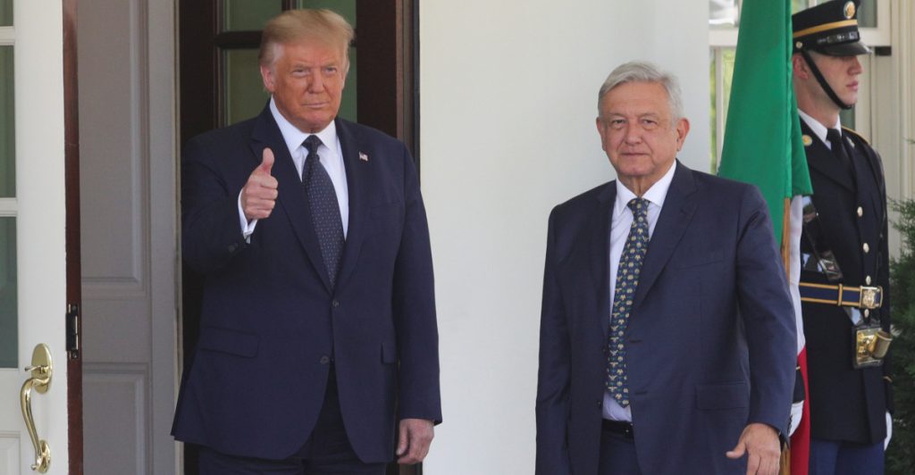 López Obrador llega a la Casa Blanca para su reunión con Donald Trump