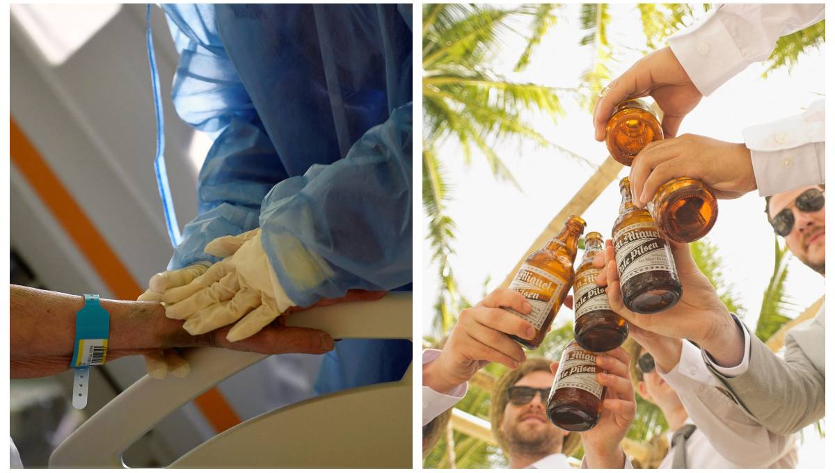 Harto de la cuarentena sale con amigos a divertirse y hoy su padre lucha contra el COVID-19 en un Hospital