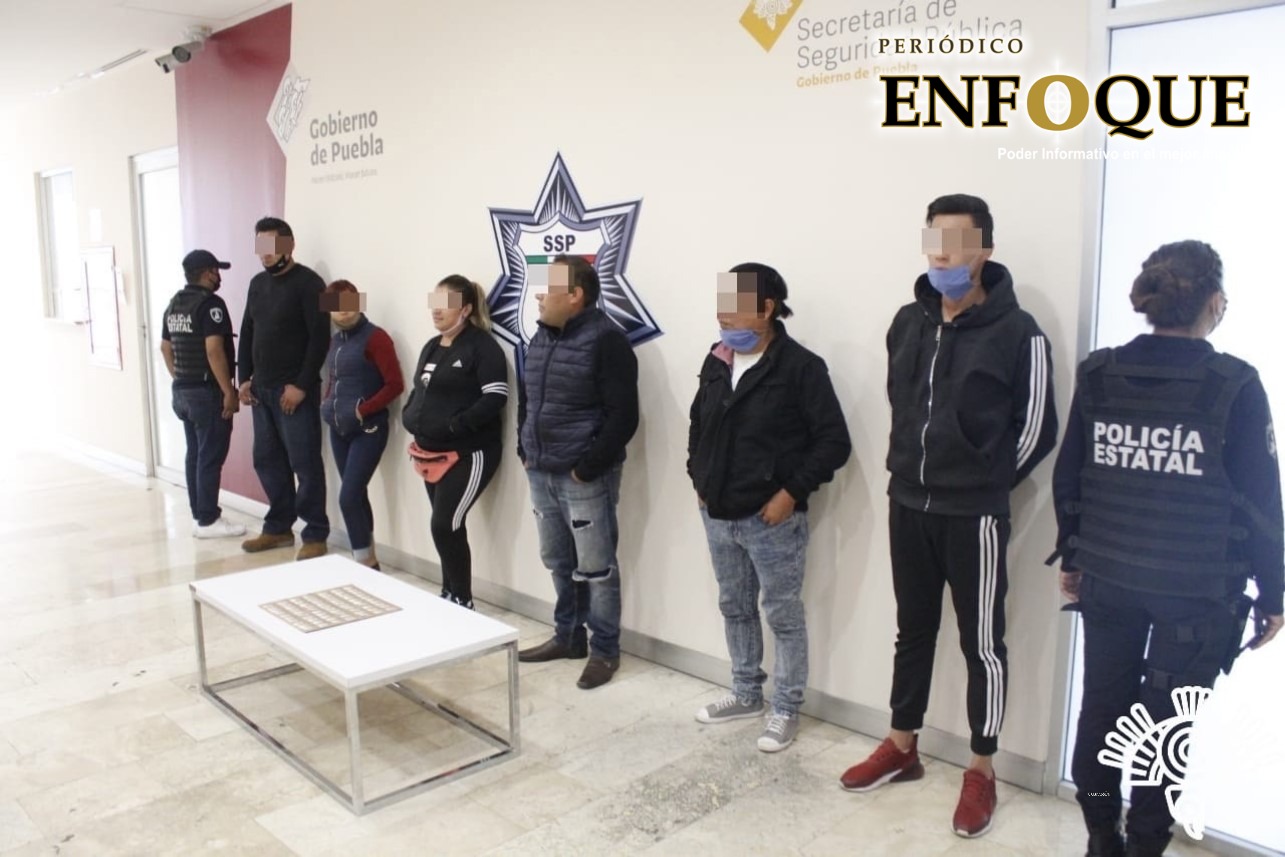 Detienen en Amozoc a banda dedicada al robo en transporte público y narcomenudeo