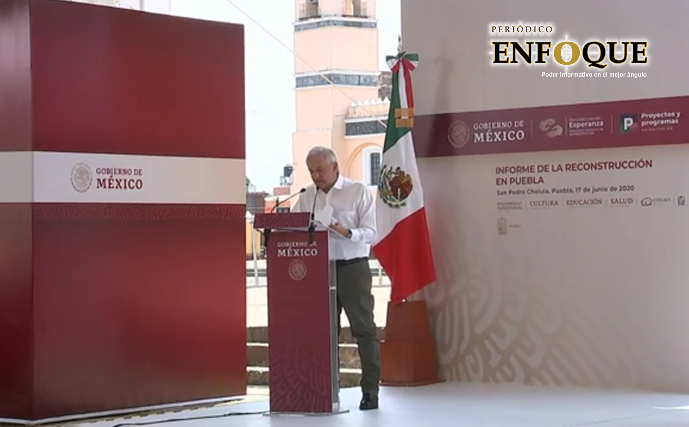 Anuncia AMLO inicio de plan de mejoramiento urbano en Cholula 