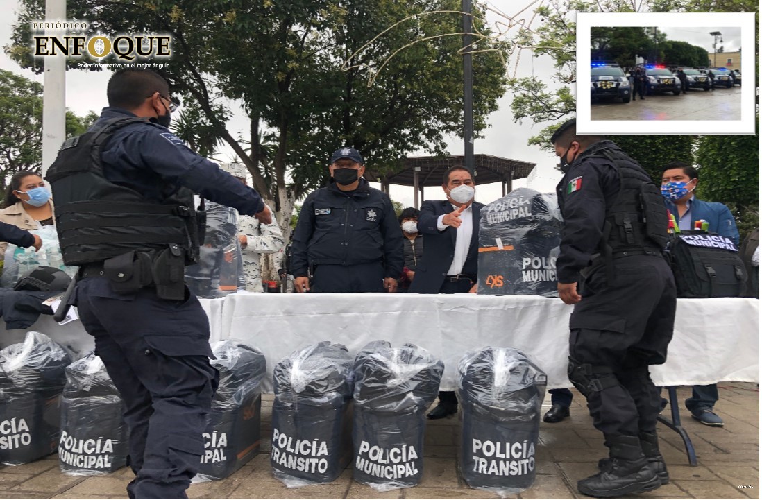 Incorporan cinco patrullas al municipio de Amozoc
