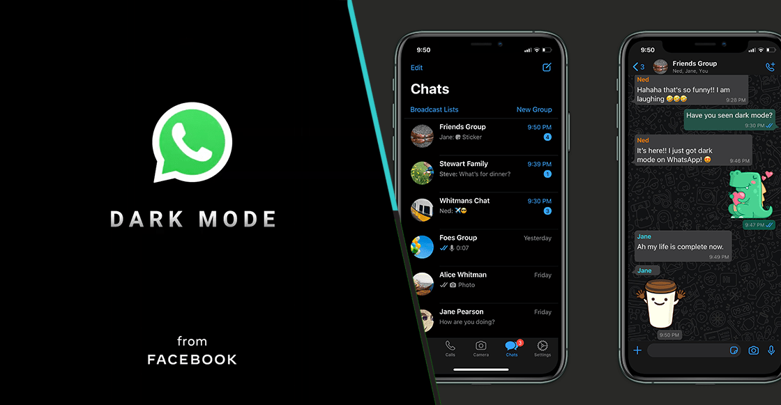 Llega oficialmente el modo oscuro de Whatsapp para Iphone y Android (Video)