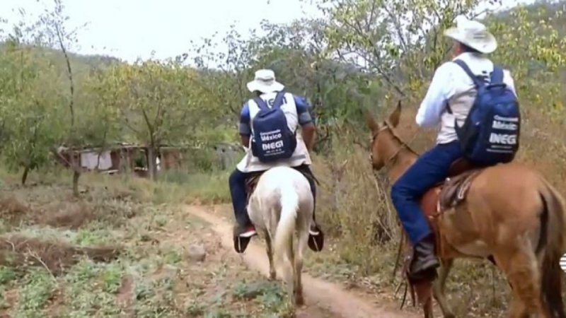 Encuestadores del INEGI llegan en burro hasta los lugares más alejados del país