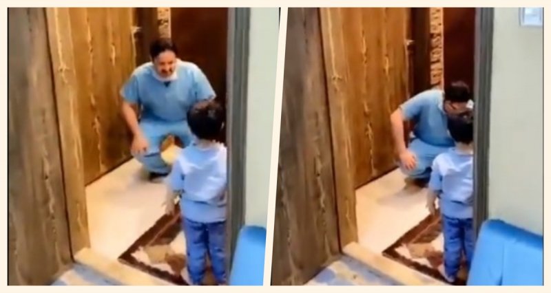 Médico rompe en llanto tras negarle un abrazo a su hijo por coronavirus