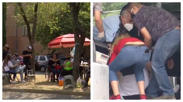 “Aquí, hasta que Dios diga”: la cruel espera de las familias de pacientes con COVID-19