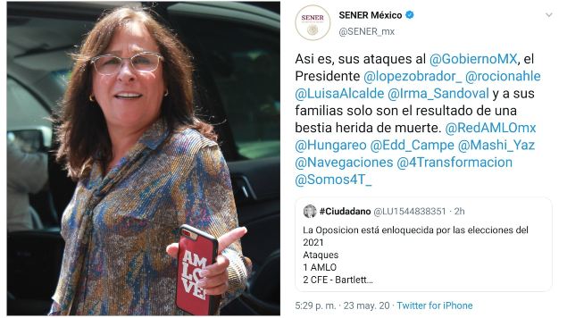 Sener publica polémico tuit en defensa de funcionarios y luego lo borra