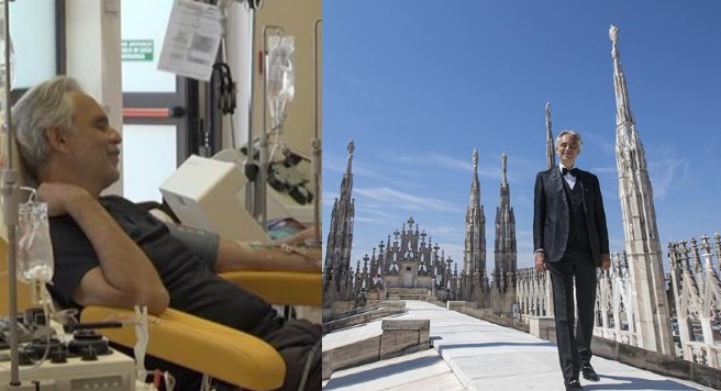 Andrea Bocelli se recupera de COVID-19 y dona su plasma para salvar vidas