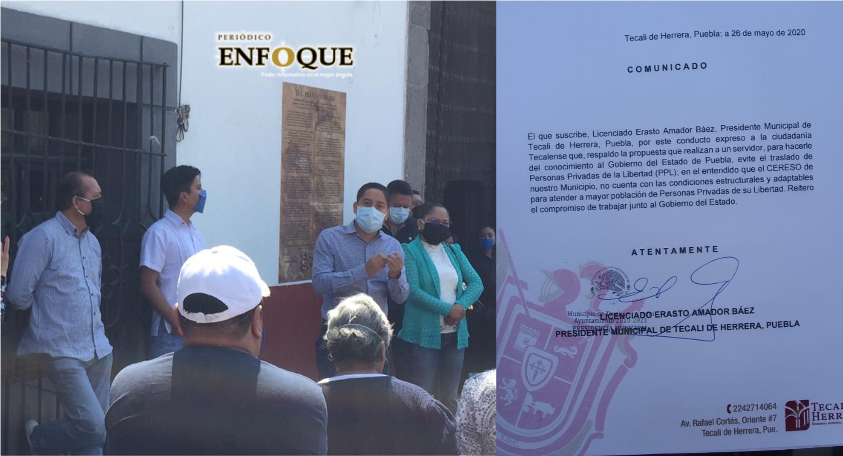 Alcalde de Tecali acepta que el Cereso no cuenta con las condiciones necesarias para recibir a reos