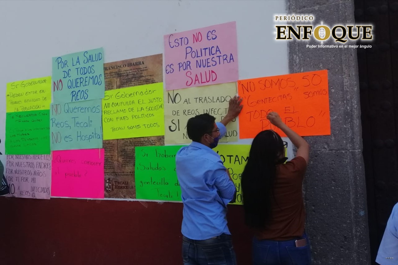 Tras manifestación, cancelan traslado de reos con Covid a penal de Tecali