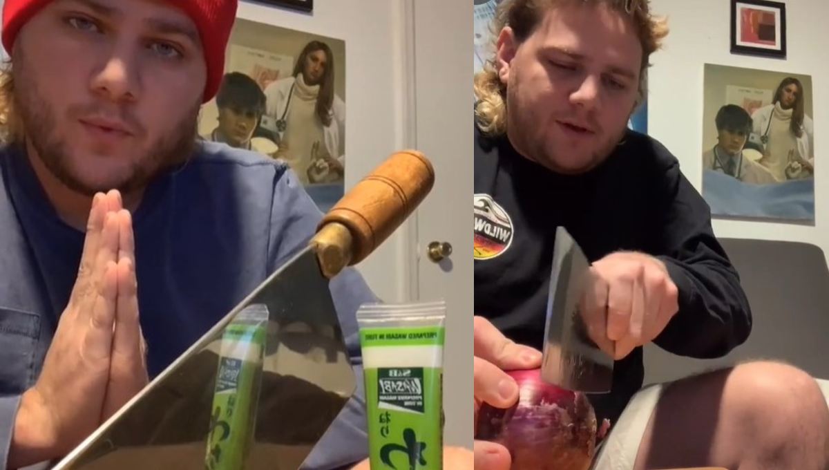 Para los incrédulos: TikToker prueba repulsivos platillos para comprobar que la covid-19 lo dejó sin gusto y olfato