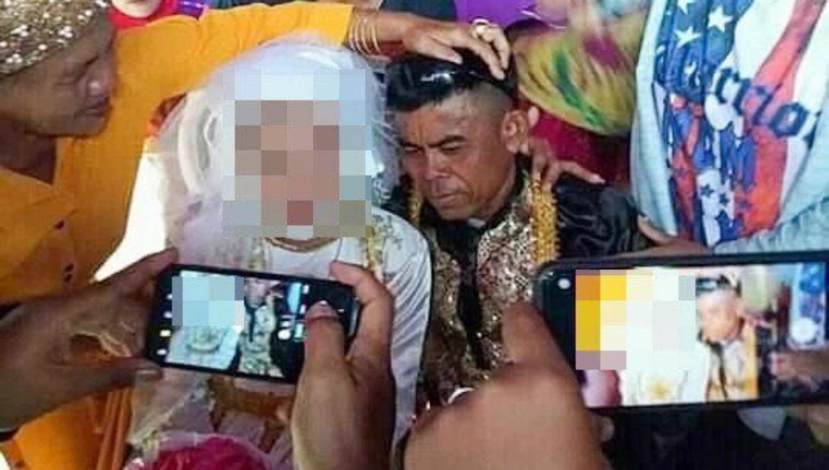 Indigna boda de una niña de 13 años con un hombre de 48