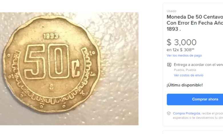 ¡No las tires! Monedas de 50 centavos podrían venderse en más de 3 mil pesos