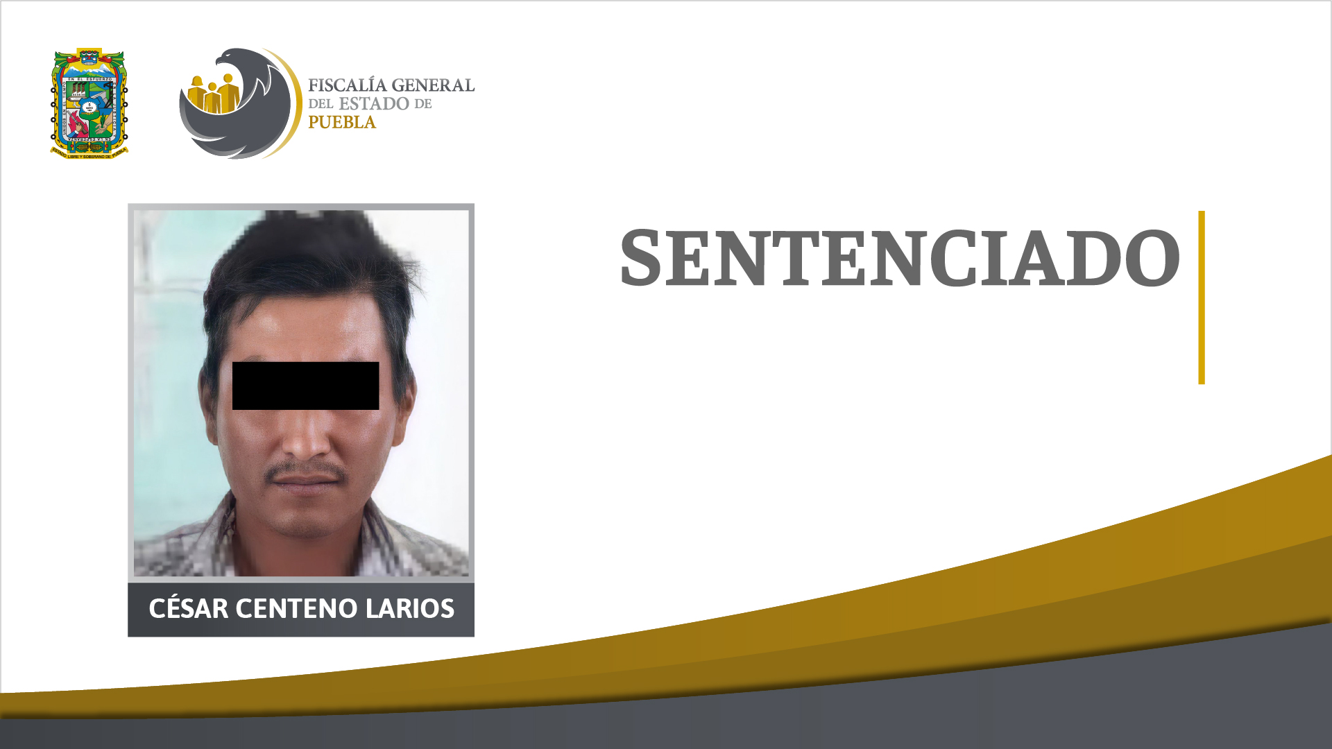 Sentencia de 20 años de prisión contra responsable de homicidio