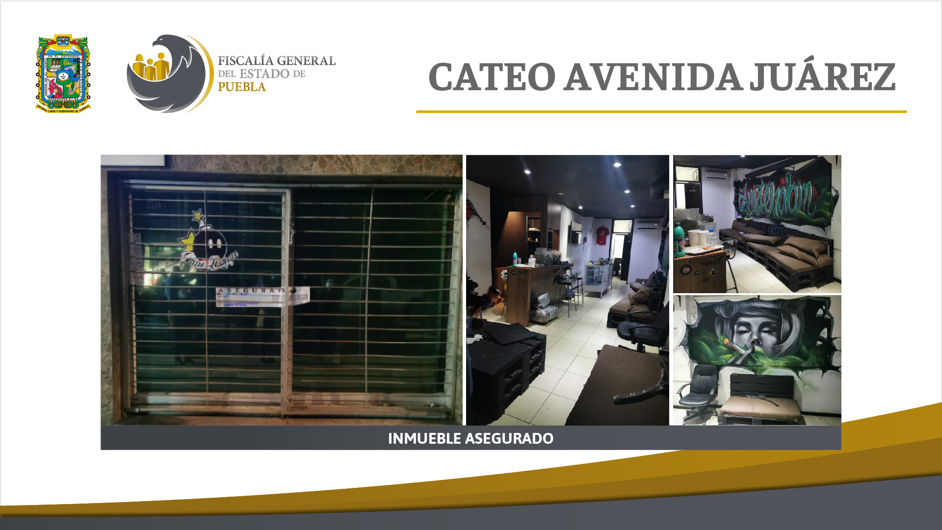 Fiscalía en cateo en La Juárez aseguró más de 19 kilos de droga y a una persona