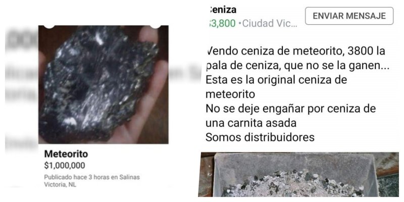 Supuestos restos de meteorito son vendidos en internet en 1 millón de pesos