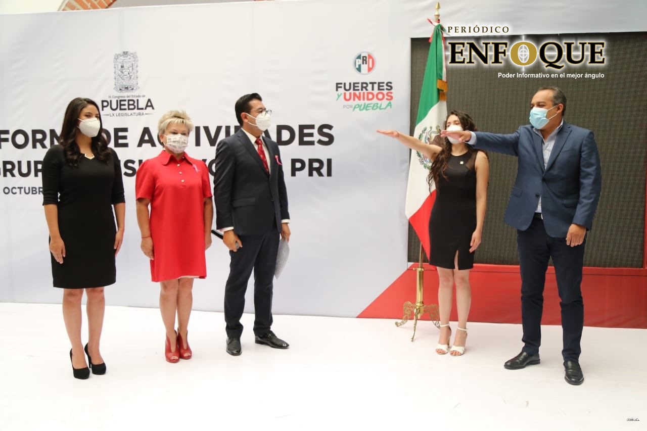 Néstor Caramillo dirigente del PRI Puebla tomó protesta de nuevos militantes en San Martín Texmelucan   