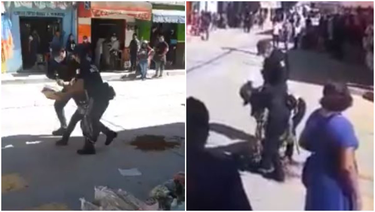 "Andan muy ocupados": Policías detienen a “peligrosa” vendedora de chapulines en Oaxaca